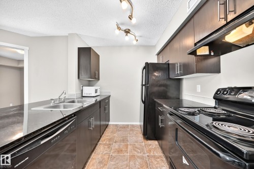 #219 5816 Mullen Pl Nw, Edmonton, AB - Indoor Photo Showing Kitchen With Double Sink