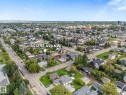 Aerial perspective of a residential neighborhood with a mix of housing styles - 16012 98 Avenue Nw, Edmonton, AB 