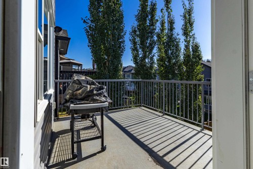 Private balcony with concrete flooring and metal railings - 233 Hawks Ridge Boulevard Nw, Edmonton, AB 