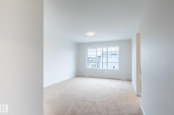 Neutral wall paint, plush carpeting, multi-pane window, and flush mount lighting - 