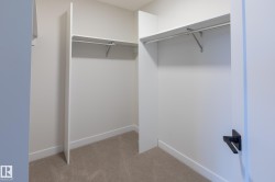 Built-in shelving with hanging rods - 