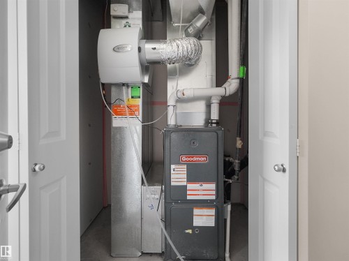 Goodman furnace with integrated humidifier and extensive ductwork - #162 603 Watt Bv Sw, Edmonton, AB 