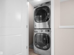Stacked stainless steel washer and dryer - 