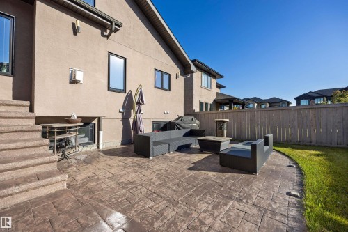 View of stamped concrete creating backyard patio - 10819 175 Avenue Nw, Edmonton, AB 