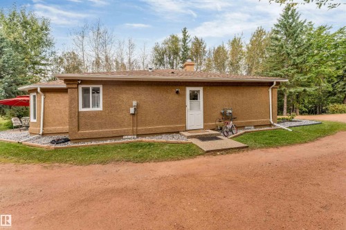 Exterior with stucco finish and white trim - #37 23020 Township Road 522 Rd, Rural Strathcona County, AB 