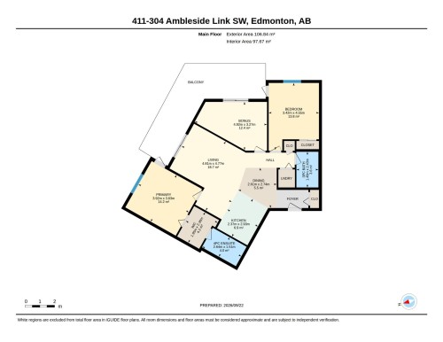 Floor plan - #411 304 Ambleside Link Li Sw, Edmonton, AB 