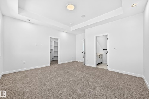 Tray ceiling with recessed lighting - 9 Tilia Place, Spruce Grove, AB 