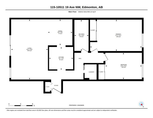 Floor plan - #115 10511 19 Av Nw, Edmonton, AB 