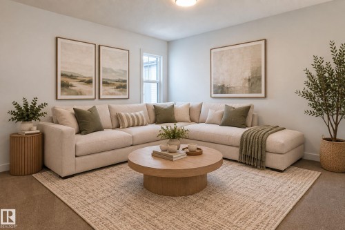 Recessed lighting, window, and wall-to-wall carpeting - 4005 36 Street, Beaumont, AB 