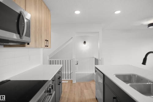 #21 1430 Aster Wy Nw, Edmonton, AB - Indoor Photo Showing Kitchen With Double Sink