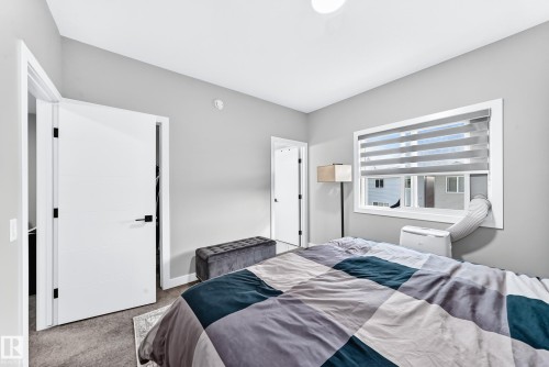 White interior doors with black hardware - 2415 194 Street Nw, Edmonton, AB 
