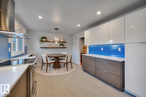 Looking to dining nook. Virtually staged for inspiration. - 895 Lee Ridge Road Nw, Edmonton, AB 