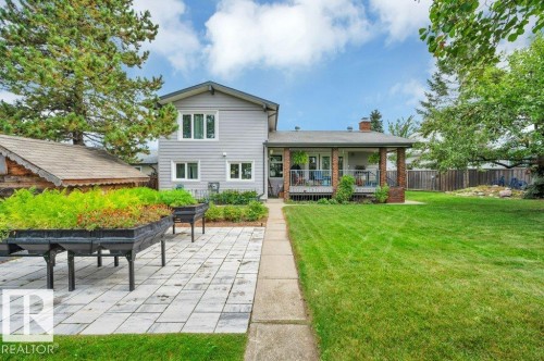 Back yard with shed and raised planters (included) - 895 Lee Ridge Road Nw, Edmonton, AB 