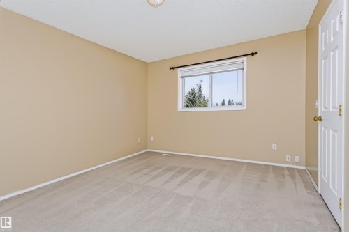 Neutral-toned walls complement the carpeted flooring - 4112 37A Avenue Nw, Edmonton, AB 