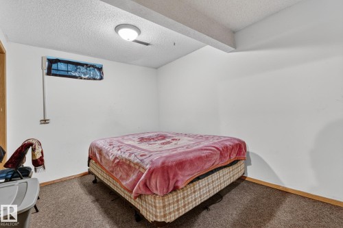 White walls, wall-to-wall carpeting, and a flush-mount ceiling light fixture - 11 Howson Crescent Nw, Edmonton, AB 
