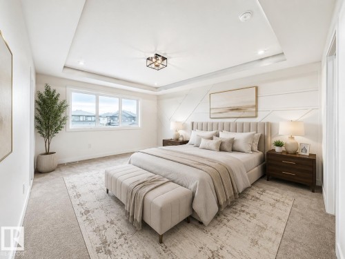 Tray ceiling with recessed lighting - 3718 67 Street, Beaumont, AB 