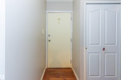 Wood-finish flooring with a light wall color - 