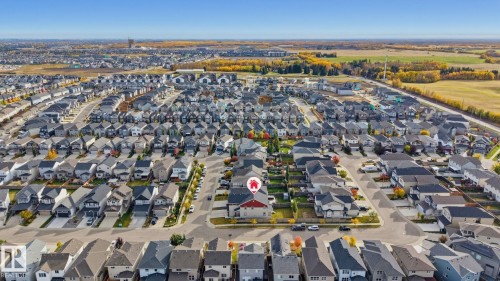 Aerial perspective of a residential neighborhood with a variety of single-family homes - 9448 228 Street Nw, Edmonton, AB 