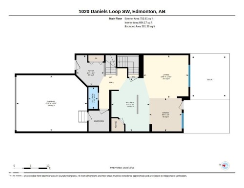 Floor plan - 1020 Daniels Loop Sw, Edmonton, AB 
