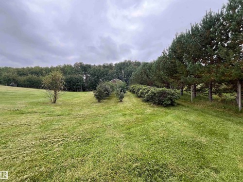 Expansive grassy landscape with a variety of mature trees and established shrubbery - #15 2319 Twp Road 524, Rural Parkland County, AB 