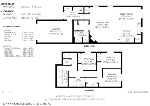 Floor plan - 497 Kananaskis Drive, Devon, AB 