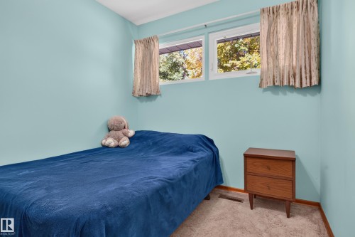 Light blue walls with carpeted flooring and white trim - 14 Sonora Drive, St. Albert, AB 
