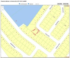 Property Map, Lot Dimensions. Illustrating the boundaries and measurements of the property at 14 Sonora DR, CITY OF ST ALBERT - 