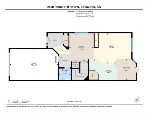 Floor plan - 2550 Rabbit Hill Road Nw, Edmonton, AB 