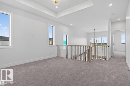 Tray ceiling with recessed lighting - 101 Rosa Crescent, St. Albert, AB 