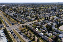 Residential area with established trees and surrounding green spaces - 
