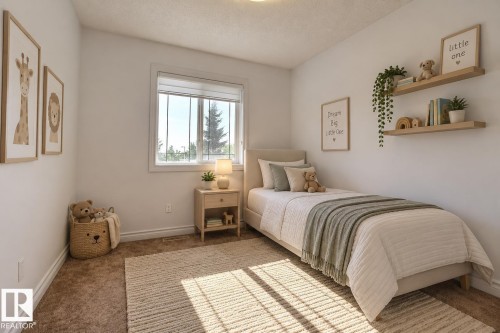 Neutral wall paint with carpeted flooring - 5205 168 Avenue Nw, Edmonton, AB 