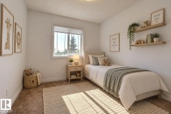 Neutral wall paint with carpeted flooring - 