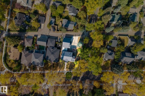 Aerial view of property's location featuring nearby suburban area - 6306 111 Avenue Nw, Edmonton, AB 