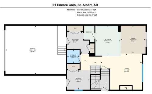 Floor plan - 61 Encore Crescent, St. Albert, AB 