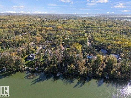 Expansive water frontage with multiple private docks, surrounded by dense mature trees - #421 61209 Rge Rd 465, Rural Bonnyville M.D., AB 