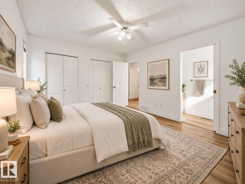 Virtually Staged - Primary Bedroom 1 - 11615 8 Avenue Nw, Edmonton, AB 