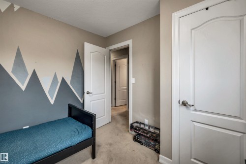 Neutral wall paint, carpeted flooring, and white interior doors - 337 Southfork Drive, Leduc, AB 