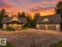 Main residence with covered porch and a detached two-car garage - #45 53122 Rge Road 14, Rural Parkland County, AB 