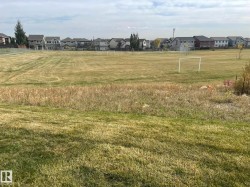 Expansive green space featuring large grassy areas and distant residential structures - 