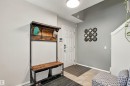 Recessed ceiling lighting illuminates the entry area - 38 Red Tail Way, St. Albert, AB 
