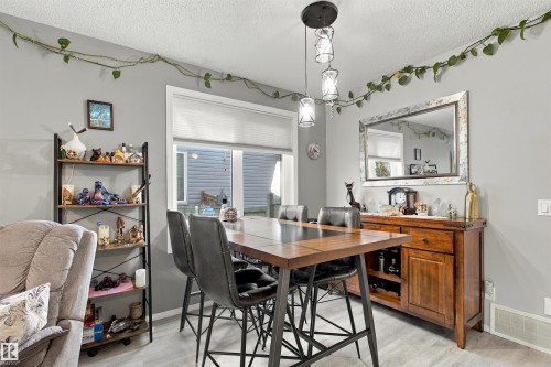 Light gray walls with wood-finish flooring - 38 Red Tail Way, St. Albert, AB 