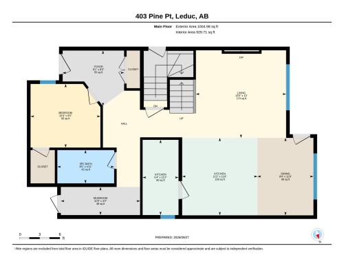 Floor plan - 403 Pine Point, Leduc, AB 