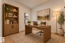 Neutral-toned walls complement wood-finish flooring - 