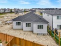 Light gray siding exterior with multiple windows and a shingled roof - 22 Dalquist Bay, Leduc, AB 