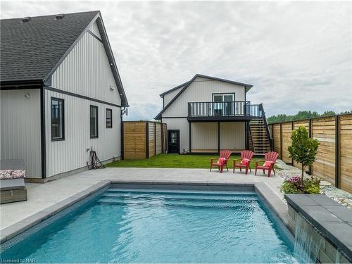 480 Pleasant Beach Road, Port Colborne, ON - Outdoor With In Ground Pool With Deck Patio Veranda