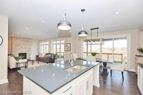 Lot 1 Burleigh Road, Ridgeway, ON - Indoor Photo Showing Kitchen With Fireplace With Upgraded Kitchen