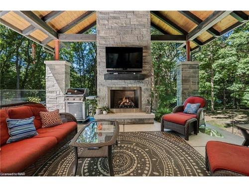 22 Melrose Drive, Niagara-On-The-Lake, ON -  With Fireplace With Deck Patio Veranda With Exterior