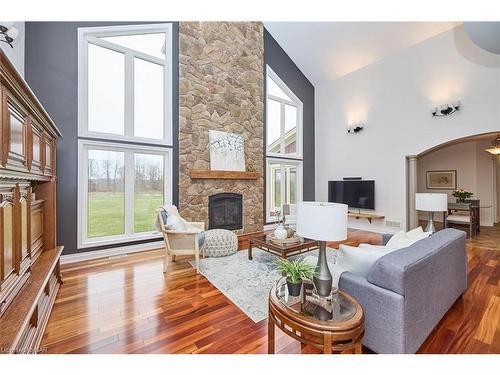 50460 Phillips Road, Wainfleet, ON - Indoor Photo Showing Living Room With Fireplace