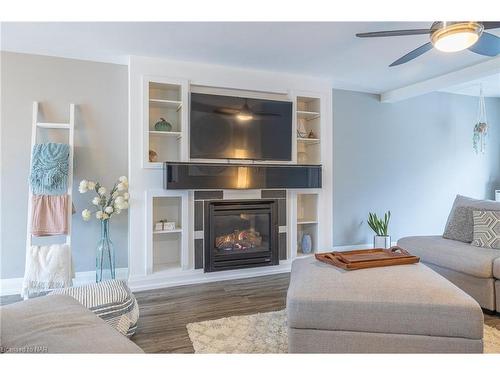 35 Kinsey Street, St. Catharines, ON - Indoor Photo Showing Living Room With Fireplace
