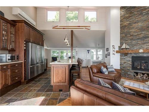 753 Lakeshore Road, Port Colborne, ON - Indoor With Fireplace